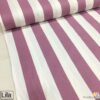 Lila Kalın Çizgi Desen Keten Kumaş