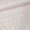 Gümüş Simli Zigzag Desenli Poplin Kumaş