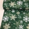 Kar Taneleri Desenli Keten Kumaş