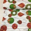 Yılbaşı Süsleri Desenli Keten Kumaş