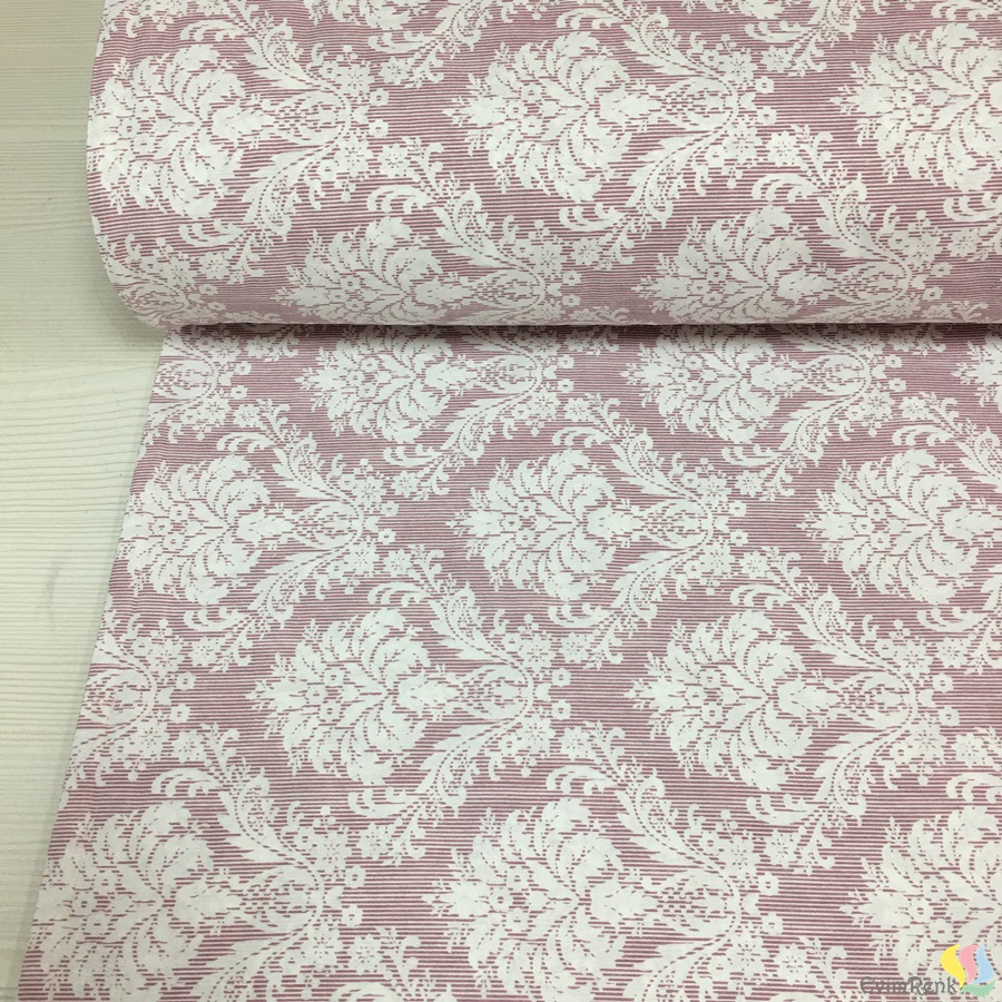Damask Desenli Polycotton Kumaş