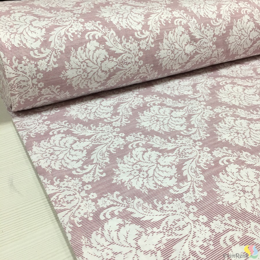 Damask Desenli Polycotton Kumaş - Görsel 3