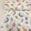 Renkli Unicorn Desenli Poplin Kumaş