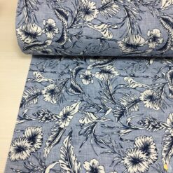 220 Cm Eninde Desenli Keten Kumaş