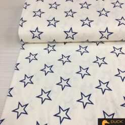 Küçükçalık Yıldız Desen Duck Keten Kumaş