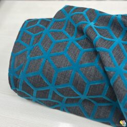 270 Cm Eninde Prizma Desenli Dokulu Kılıflık Döşemelik Keten Kumaş