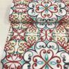 Malta Çini Desenli Poplin Kumaş