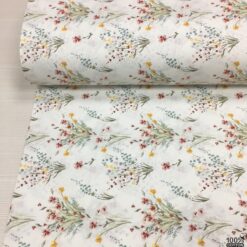Elegant Florals Desenli Nevresimlik Poplin Kumaş - Görsel 2