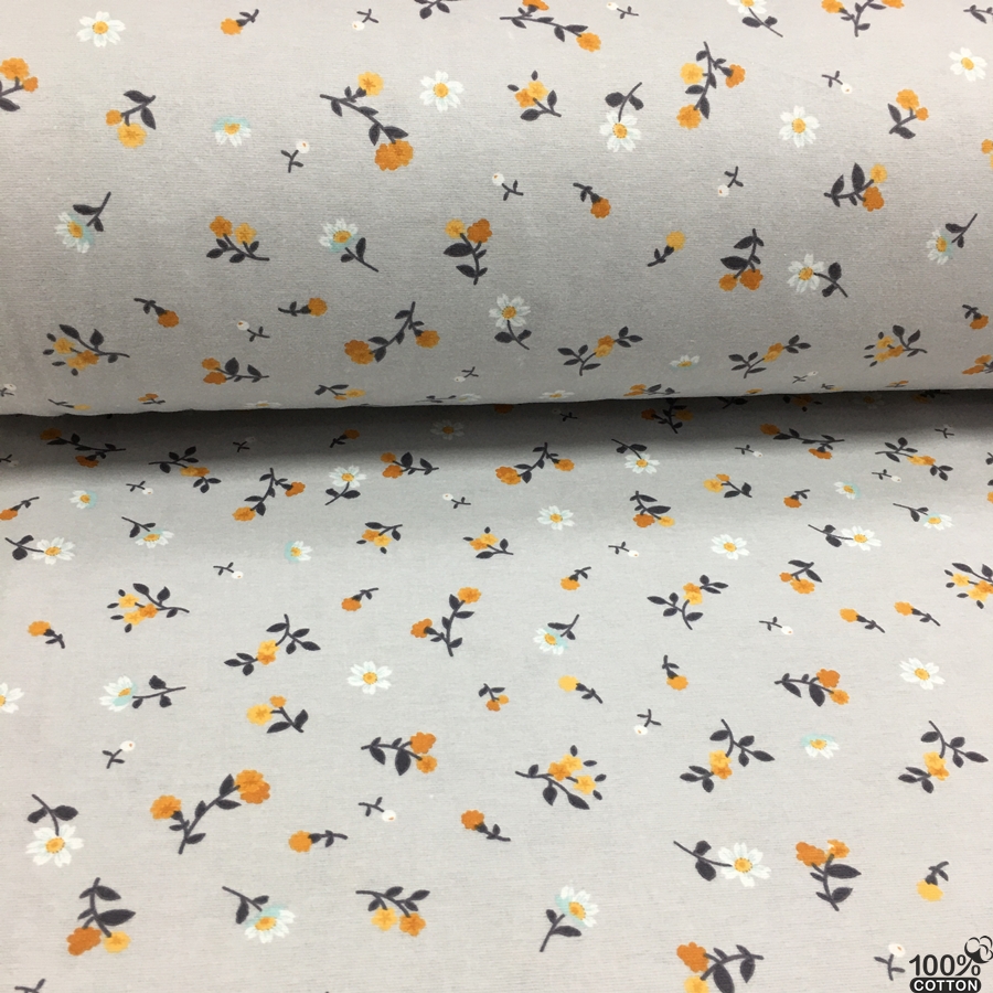 Petite Flowers Desenli Flanel Nevresimlik Pazen Kumaş - Görsel 3