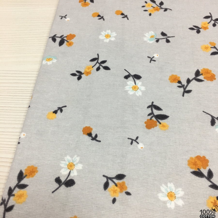 Petite Flowers Desenli Flanel Nevresimlik Pazen Kumaş - Görsel 2