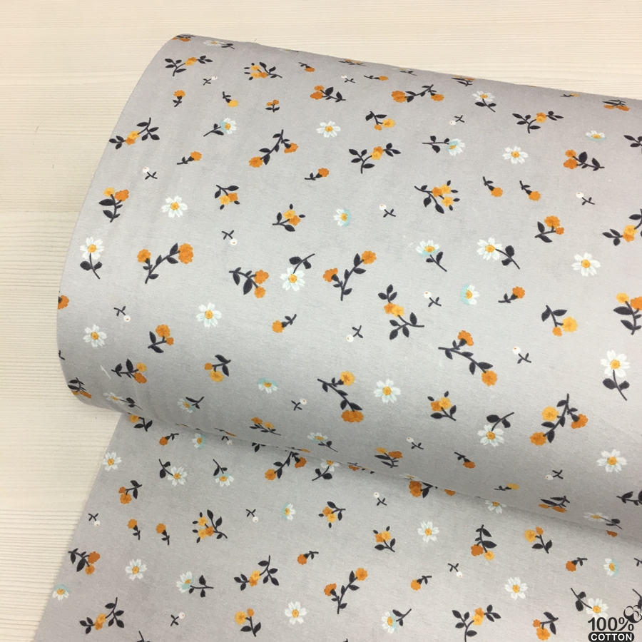 Petite Flowers Desenli Flanel Nevresimlik Pazen Kumaş - Görsel 5