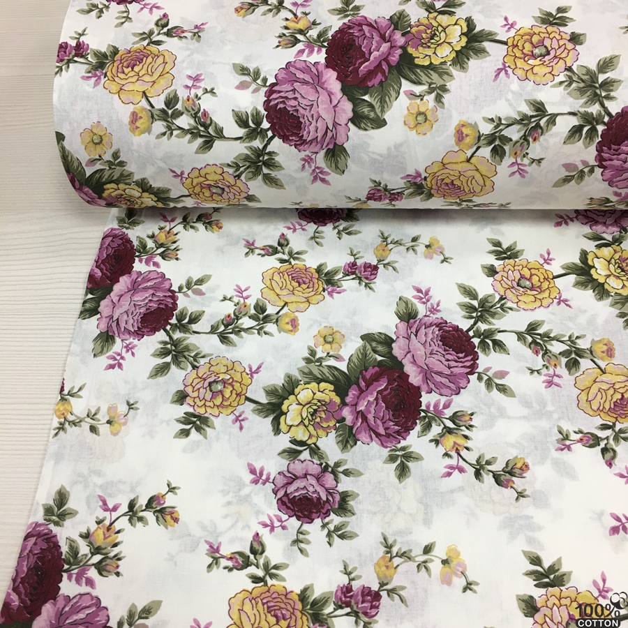 Fairytale Rose Desenli Nevresimlik Poplin Kumaş - Görsel 3