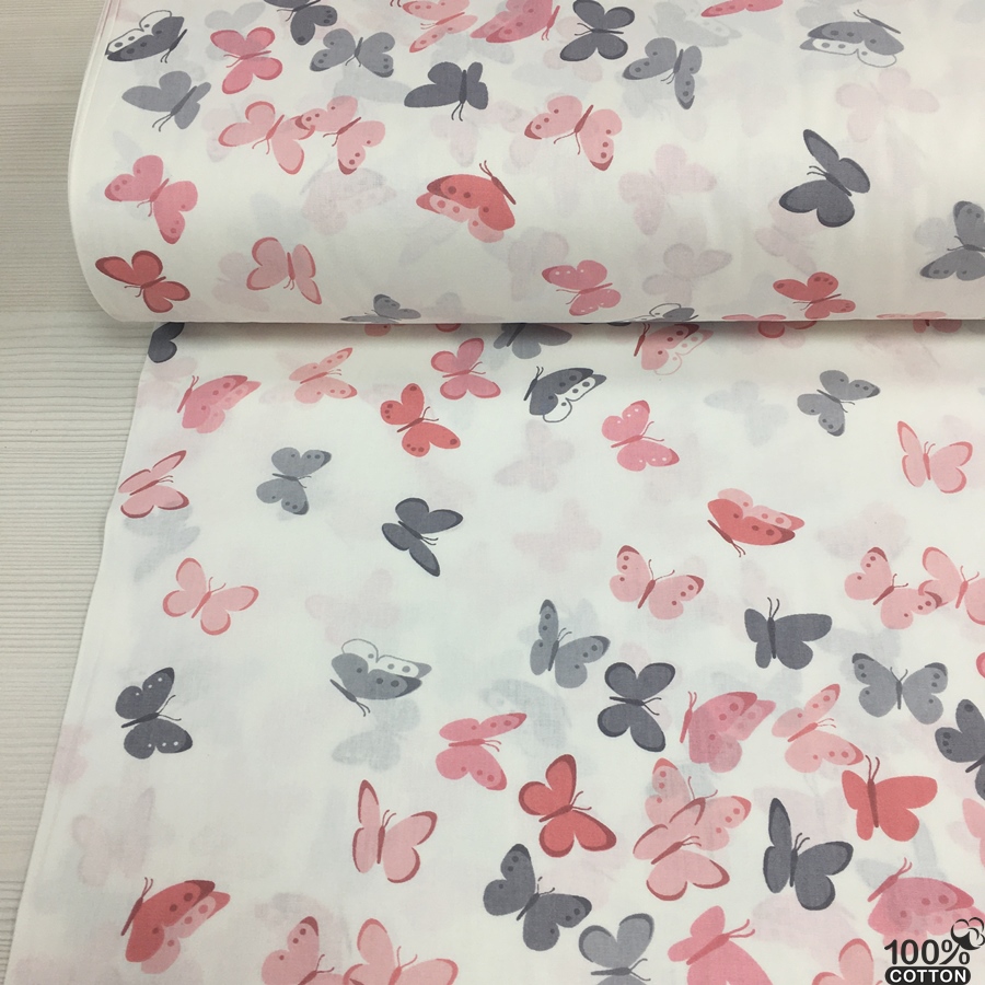 Wella Home Kelebek Desenli Nevresimlik Poplin Kumaş - Görsel 3