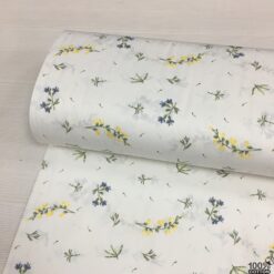Silent Bloom Desenli Poplin Kumaş