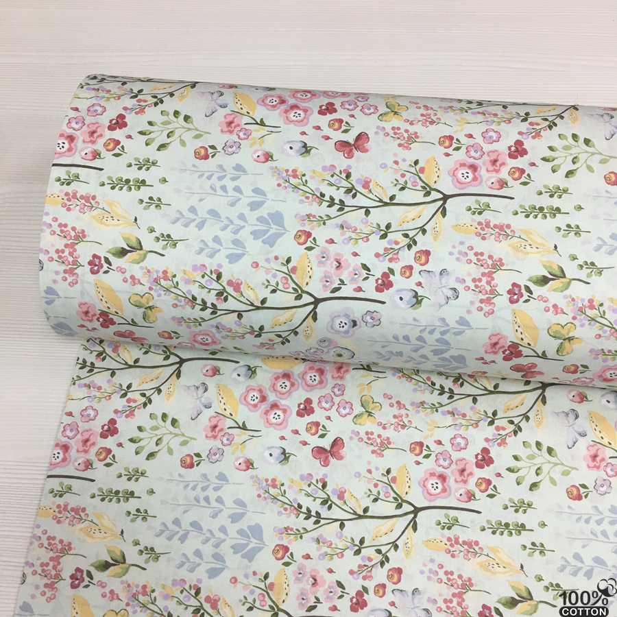 Spring Tale Desenli Nevresimlik Poplin Kumaş