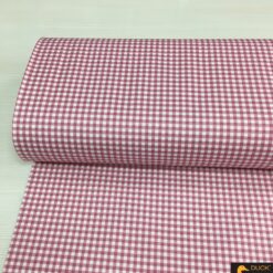 Koyu Pembe Pötikare DUCK Keten Kumaş (0,5 cm)