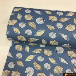 Deniz Kabukları Desen DUCK Keten Kumaş