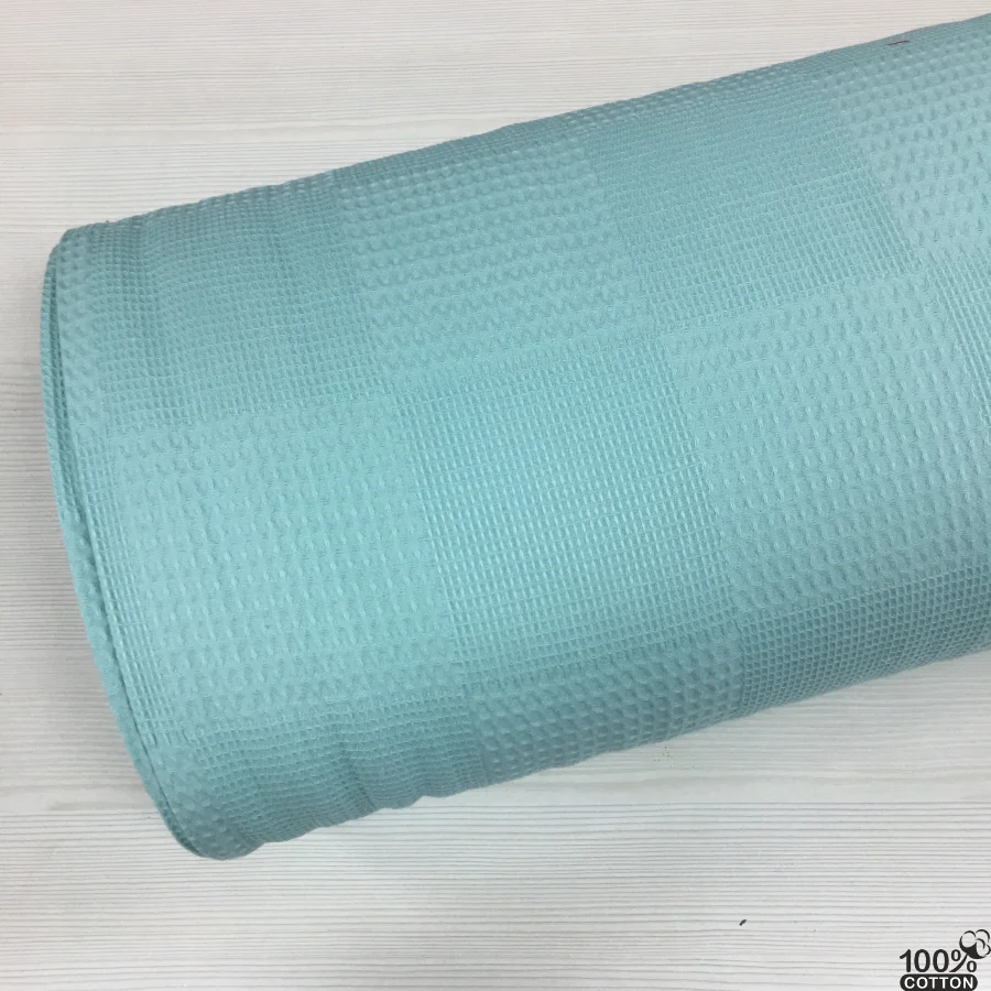 Nil Yeşil Renk Waffle Pike Kumaşı