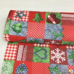 Desenli Panama Keten Kumaş