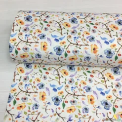 Desenli Panama Keten Kumaş