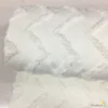 Ekru Renk Zikzak Püsküküllü Pike Yatak Örtüsü Kumaşı