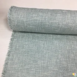 Mint Renk Kırçıllı Kumlu Keten Kumaş - Görsel 2