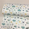 Mini Kaktüs Desenli Poplin Kumaş