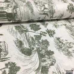 Fransız Esintisi %100 Pamuk Poplin Kumaş - Görsel 2