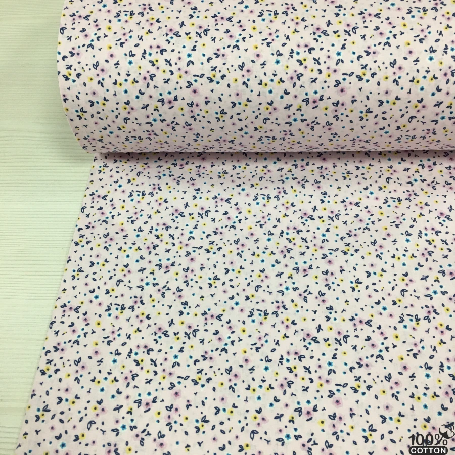 Floral Mist %100 Pamuk Nevresimlik Poplin Kumaş - Görsel 3