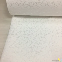 Beyaz Renk Desenli Pike Takımlık Şönil Kumaş - Görsel 3