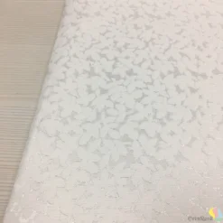 Beyaz Renk Desenli Pike Takımlık Şönil Kumaş - Görsel 2