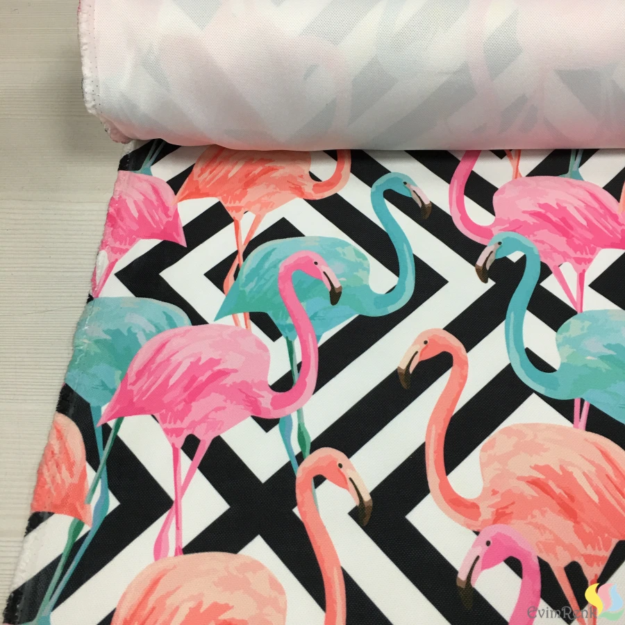 Flamingo Desenli Döşemelik Perdelik Dijital Baskı Kumaş - Görsel 3