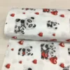 Panda Desen %100 Pamuk Nevresimlik Poplin Kumaş