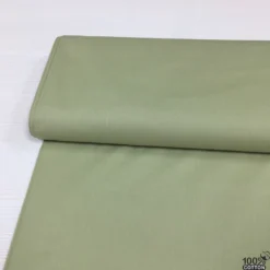 Açık Yağ Yeşili Düz Renk Poplin Kumaş