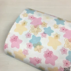 Pembe Mint Yıldız Nevresimlik Flanel Pazen Kumaş - Görsel 4