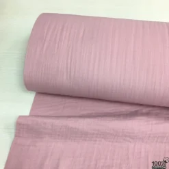 Gül Kurusu Renk Çift Kat Müslin Kumaş