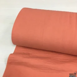 Kiremit Renk Çift Kat Müslin Kumaş