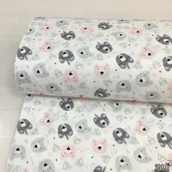 Gardinen İzci Kafalar Desenli Poplin Kumaş