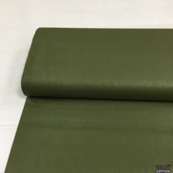 Düz Koyu Haki Nevresimlik Poplin Kumaş