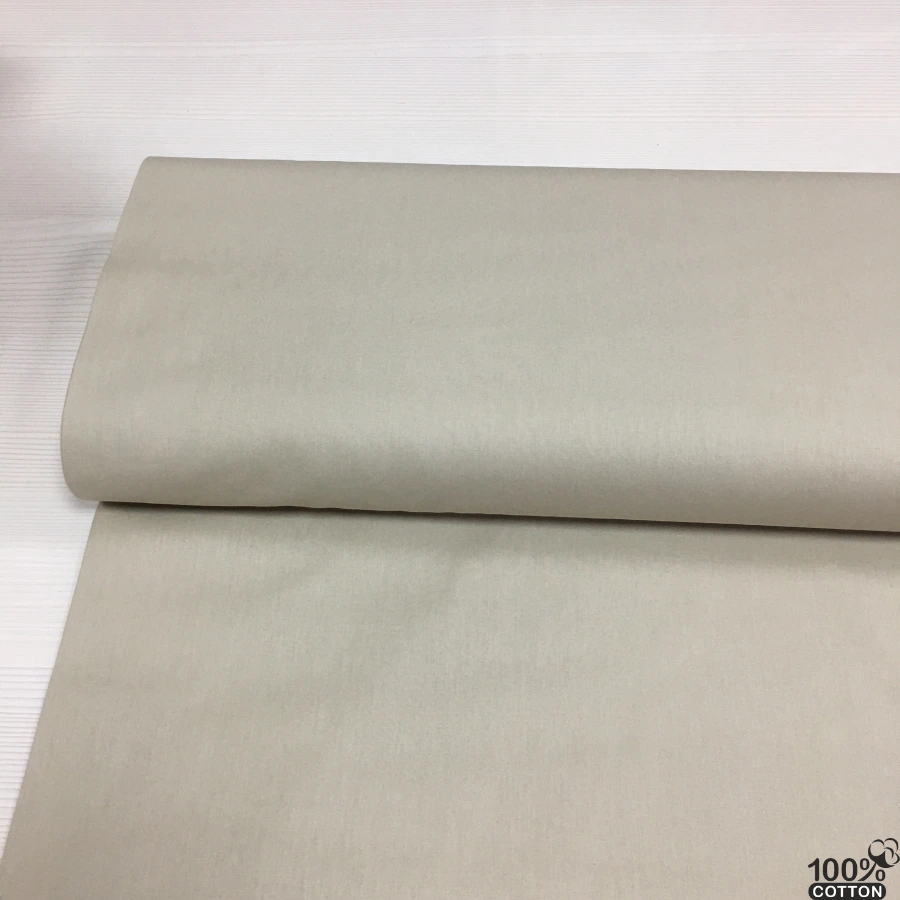 Düz Çakıl Beji Renk Nevresimlik Poplin Kumaş