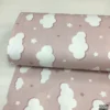 Wella Bulut Desenli %100 Pamuk Nevresimlik Poplin Kumaş