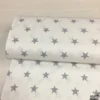 Wella Gri Yıldız %100 Pamuk Nevresimlik Poplin Kumaş