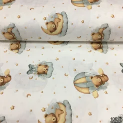 Dreamland Bear %100 Pamuk Nevresimlik Poplin Kumaş - Görsel 3