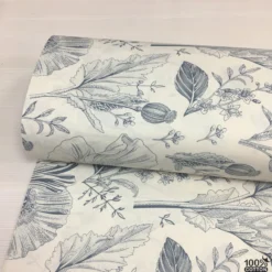 Nordic Leaves %100 Pamuk Nevresimlik Poplin Kumaş