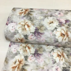 Blush Bouquet %100 Pamuk Dijital Baskı Poplin Kumaş
