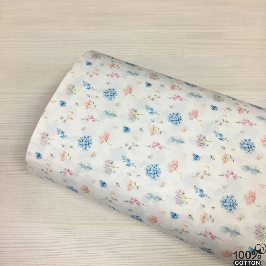 Soft Floral %100 Pamuk Dijital Baskı Poplin Kumaş - Görsel 3
