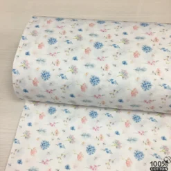 Soft Floral %100 Pamuk Dijital Baskı Poplin Kumaş