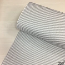 Gri Renk Çizgi Desenli Poplin Kumaş - Görsel 4