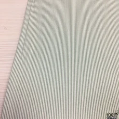 Mint Renk İnce Çizgili Desenli Poplin Kumaş - Görsel 2