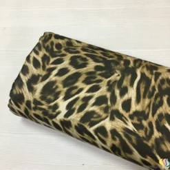 Leopar Desenli Çok Amaçlı Keten Kumaş - Görsel 4